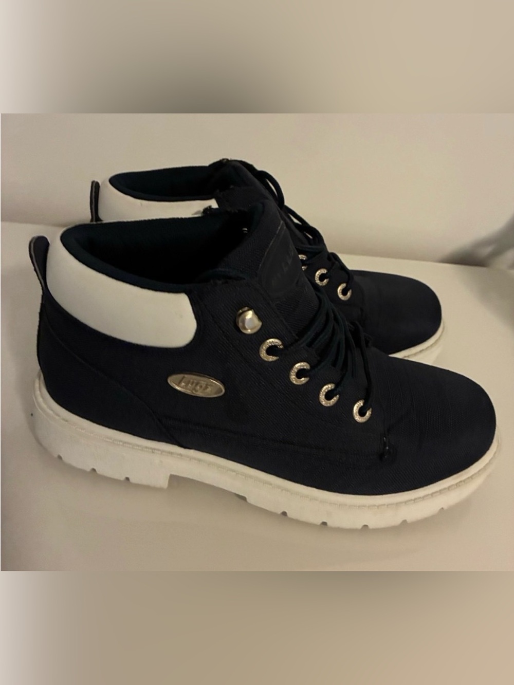 Women’s Lugz Drifter Ripstop Chukka Boot Navy Blue size 8.5